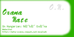 oxana mate business card
